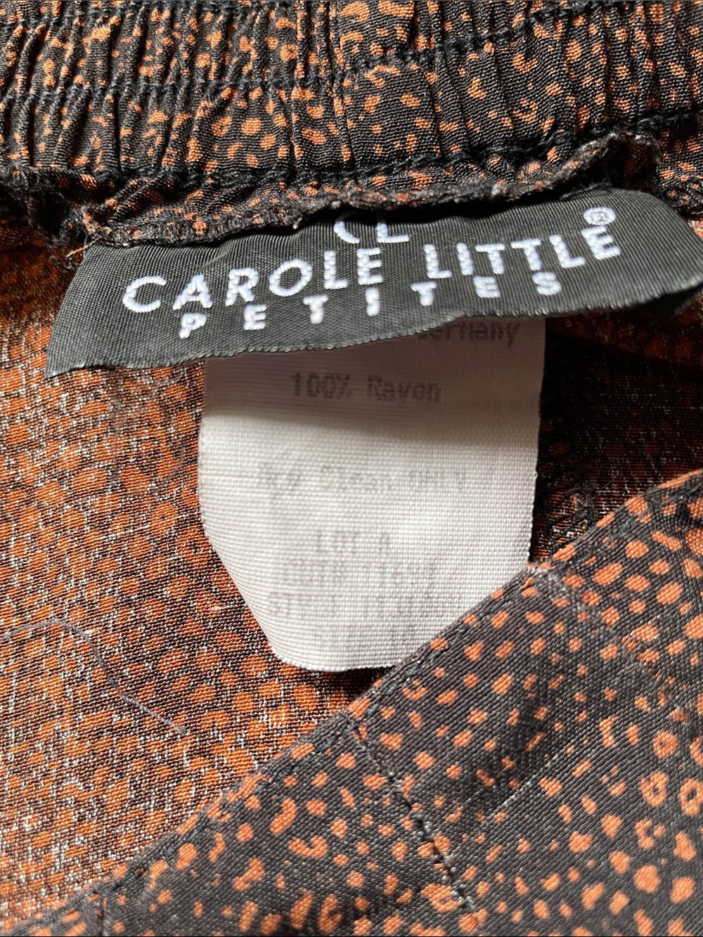 Vintage Carole Little Tropical Floral Wrap Top Pull On Cropped Pants Size Medium - Picture 12 of 15
